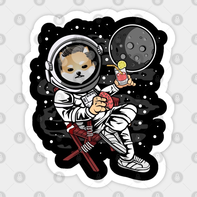 Retirement Plan Astronaut Dogelon Mars ELON Coin To The Moon Crypto Token Cryptocurrency Blockchain Wallet Birthday Gift For Men Women Kids Sticker by Thingking About